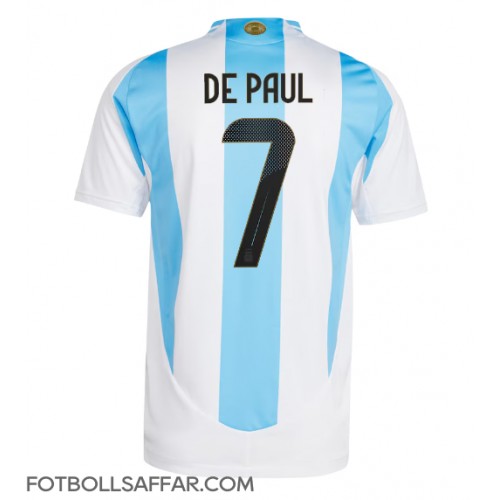 Argentina Rodrigo De Paul #7 Hemmatröja Copa America 2024 Kortärmad